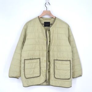 Everlane The ReNew Channeled Liner Puffer Chore Coat in Light Sage Women's S